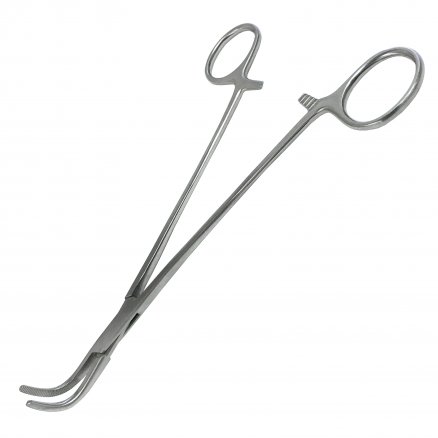 Затискач кровоспинний по Baby-Adson, зігнутий. Довжина 18 см